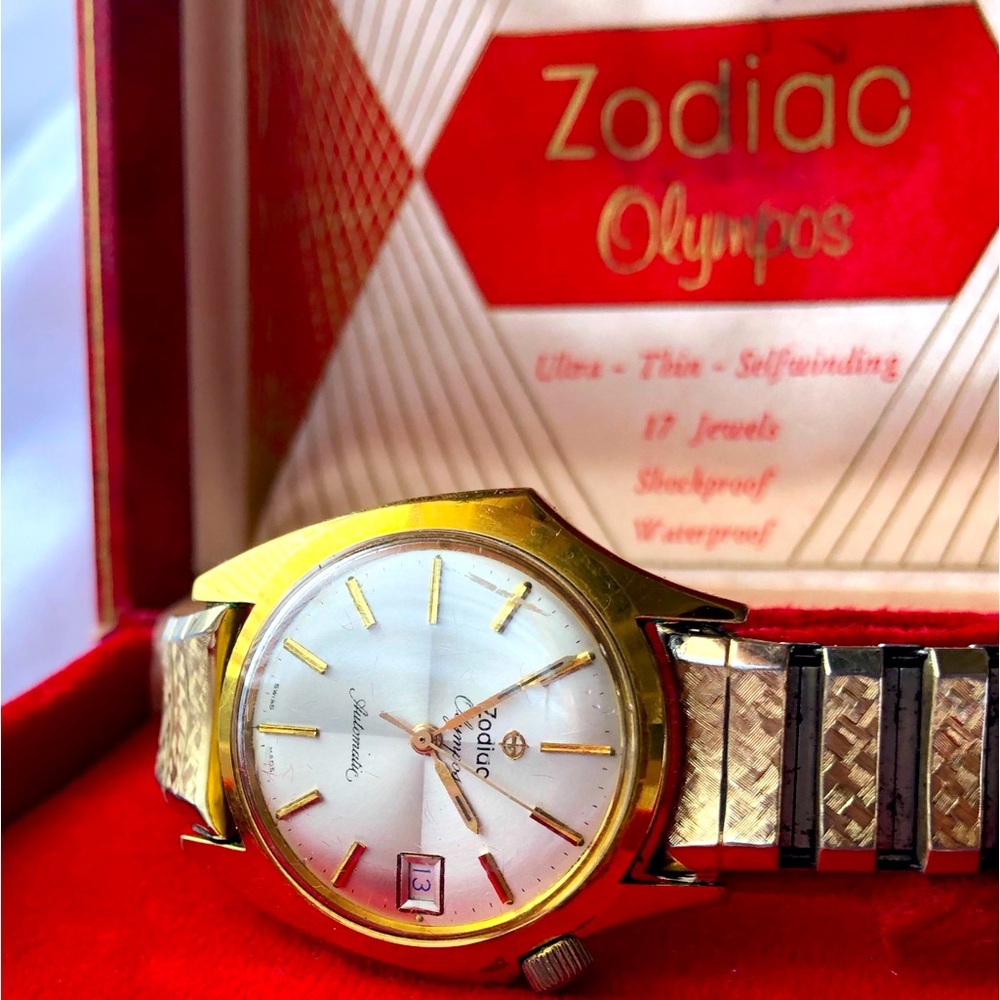 Rare Vintage Zodiac Olympos Self Winding Watch
